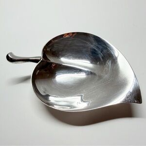 Vintage FB Rogers Silver on Copper Leaf Footed Candy Trinket Dish